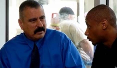 two men talking