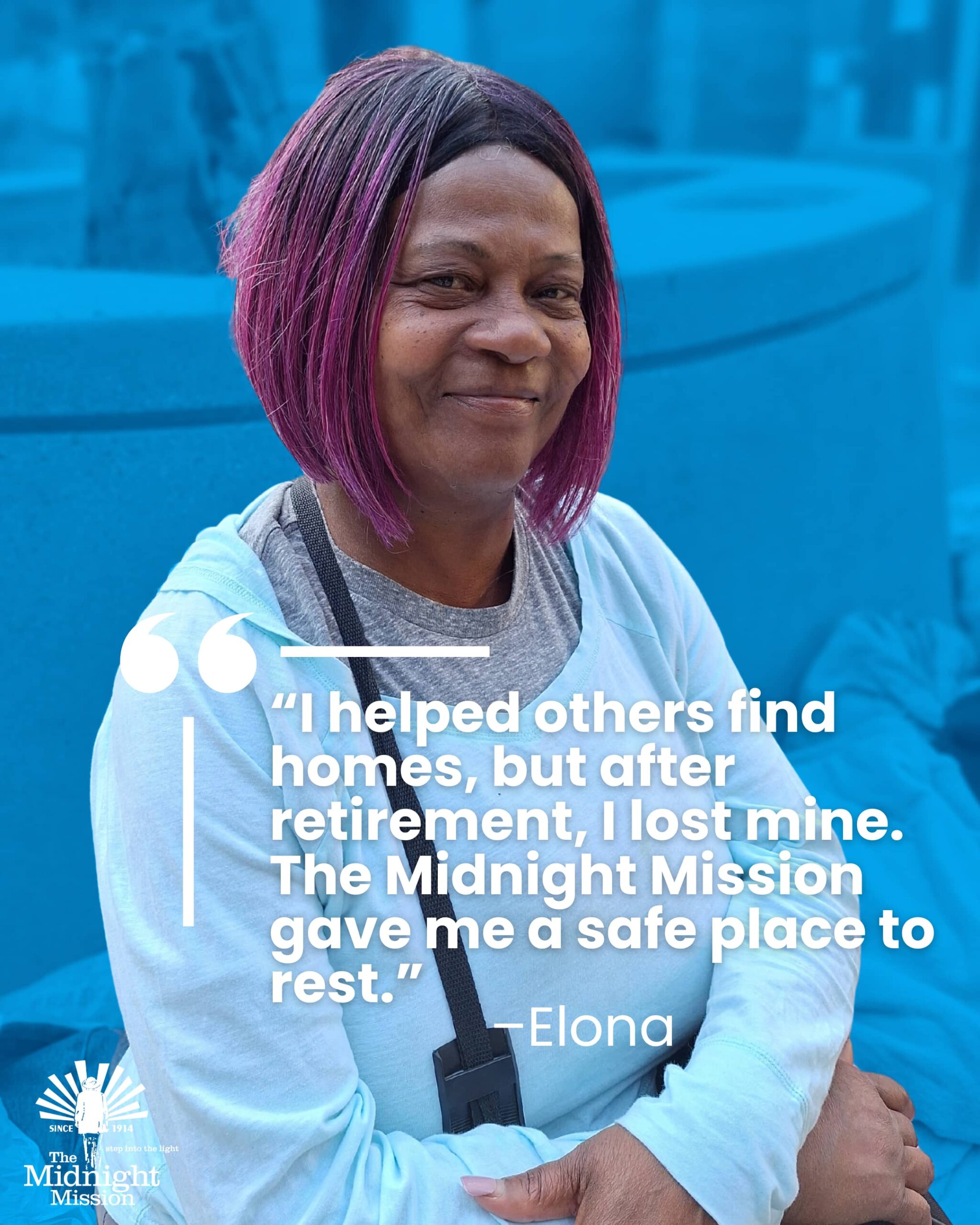 Elona, A Midnight Mission Client, Shares How The Mission Gave Her A Safe Place To Rest After Losing Her Home